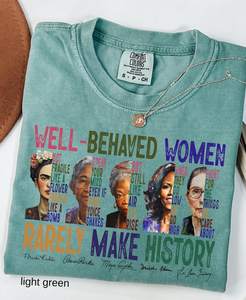 T-Shirt a Maniche Corte da Donna Comfort Colors, Girocollo, 100% Cotone, Stampa Femminista, Casual, per Tutte le Stagioni, Vestibilità Regolare - Product Image 1