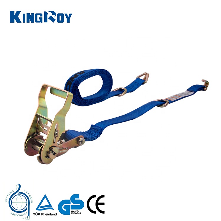 KingRoy 25 мм 3000lbs трещотка ремень двойной J крюк с D-образным кольцом