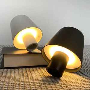 Lampe de table à commande tactile, luminosité réglable, rechargeable par USB, lumière LED douce et chaude, veilleuse, <span class=keywords><strong>vin</strong></span> - Product Image 3