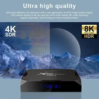 QUNSHI X96 pro max plus Amlogic S905X4 Décodage vidéo 8K 4gb 64gb 32gb smart tv box android X96 Max + Récepteur satellite Ultra