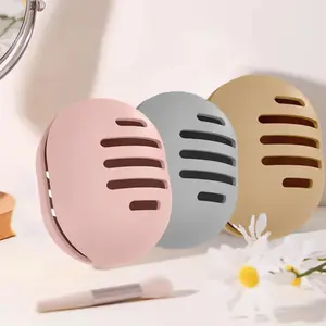 Logo Custom Beauty Tools Sponge Caddy Container Breathable Full Silicone Makeup Egg Beauty Sponge Organizer Holder For Travel