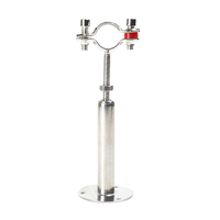SS304 SS316L M8 raccords de tuyauterie réglables filetés support de pince à eau à gaz sanitaire basse pression 1pc quantité minimale de commande