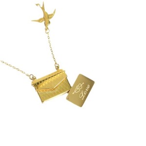 Pigeon volant enveloppe ouvrable pendentif collier à la mode en acier inoxydable lettre d'amour Express clavicule chaîne Couple <span class=keywords><strong>cadeau</strong></span> pour les femmes - Product Image 5