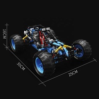 Juego de bloques de construcción de coche todoterreno teledirigido de 2,4 Ghz, programable, con Control por aplicación, 466 piezas