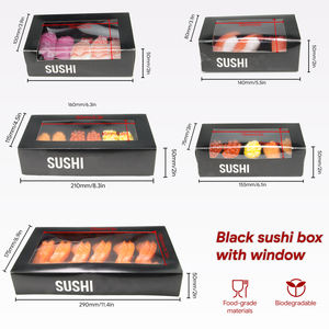 Caja de <span class=keywords><strong>Sushi</strong></span> Desechable Personalizada con Ventana, Mini Caja de <span class=keywords><strong>Sushi</strong></span> para Llevar, Empaque de Papel para <span class=keywords><strong>Sushi</strong></span> - Product Image 3