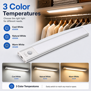 Lumière de placard sans fil ultra-mince en aluminium de 25 cm avec détecteur de mouvement, super lumineuse, à intensité variable, rechargeable, LED sous-placard, OEM ODM - Product Image 4