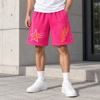 Shorts de sport personnalisés à fermeture éclair latérale pour hommes, shorts vintage lavés avec impression graphique, logo personnalisé pour un style décontracté de rue