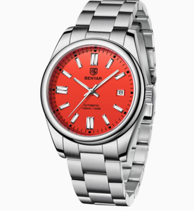 Benyar 5185 Premium Luxury Hollow Out Men's Wristwatch Stainless Steel Band Automatic Mechanical Date 100M Waterproof Watches - Product Image 5
