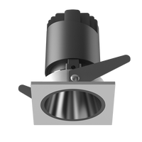 Nouveau design 9W carré encastré Cob LED Spot Light Downlights réglables avec cadre anti-éblouissement filtre peigne à miel 220V lunette étroite