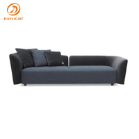 Italienisches Design Luxuriöses Modernes Samt-Leder Viersitzer-Sofa-Set für Apartment- und Hotel-Wohnzimmer Anpassbar