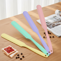 Lot de 4 spatules en silicone, résistantes à la chaleur, de qualité alimentaire, compatibles lave-vaisselle et four, longues, pour la pâtisserie, le mélange de gâteaux, le beurre et la confiture