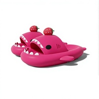 Sandales EVA à semelle épaisse motif Fraise Requin, de deuxième génération, pour le commerce transfrontalier, vente directe usine, été, meilleures ventes, pour l'extérieur