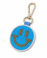 Llavero de Cuentas con Cara Sonriente Hecho a Mano Sstringz, Accesorio Creativo y Colorido para Bolsos de Moda, Mochilas de Viaje y Regalos