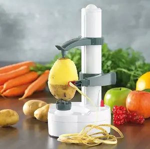 Electric Automatic Fruits Peeler Kitchen Tools Multifunction Food Vegetable Chopper Blades Rotating Potato Peeler