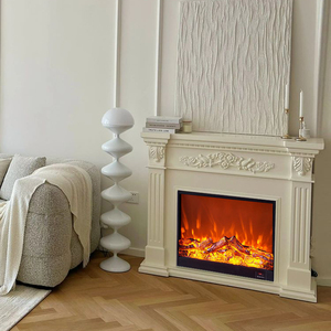 Support de journal de Service à guichet unique, lit <span class=keywords><strong>Chesterfild</strong></span>, meuble Tv, cheminée électrique moderne avec miroir - Product Image 4