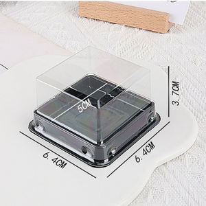 Yuxuan Caja de embalaje de exhibición desechable de plástico transparente para pastel de crema - Product Image 2