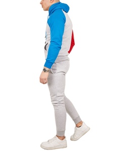 Ensemble Survêtement d'Hiver Chaud en Coton Polaire Couleur Gris Marine et Noir avec Fermeture Éclair - Product Image 3