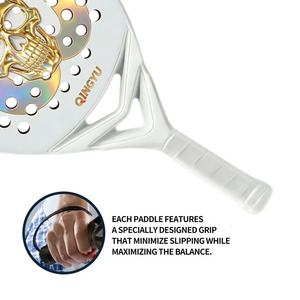 Raqueta de Pádel de Carbono Profesional Qingyu, Diseño Personalizado, Venta Caliente, Raqueta de Pádel de Fibra, Las Mejores Raquetas de Pádel para Niños - Product Image 5