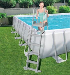 Bestway 56442 4.04m x 2.01m x 1m hình chữ nhật khung hồ bơi đặt hồ bơi ngoài trời với cát lọc bơm - Product Image 2