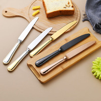 Style de luxe en acier inoxydable or cuisine Table cuillères fourchette couteau et cuillère ensemble exquis couverts en acier inoxydable