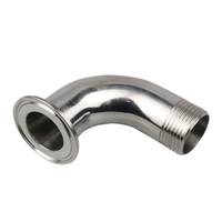 Ss304 Tube Chuck Clamp Quick Fit Connect Sanitary Tube 304 Coude en acier inoxydable