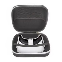 Étui rigide personnalisé pour casque de réalité virtuelle avec poche en filet, sangle élastique et poignée de transport
