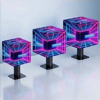 Letreros LED en Forma de Cubo Mágico para Interiores/Exteriores, Pantalla LED Creativa para Exhibición, Pantalla LED en Forma de Cubo para Publicidad de Logotipos en Tiendas Minoristas