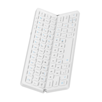 Clavier sans fil pliable personnalisé BD10, 78 touches, BT5.1, clavier portable rechargeable pour les voyages et les affaires