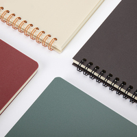 Vente de gros Cahier à spirale A5 A6 personnalisé pour écolier Cahier de notes transparent en plastique PVC PP coloré