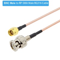 동축 케이블 커넥터 RP SMA BNC RG316 BNC 점퍼 케이블