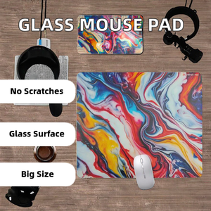 Maßgefertigtes Kratzfestes Hartglas-Gaming-Mauspad mit Präzisionsmuster für Büro und Zuhause, Sofort Lieferbar - Product Image 2