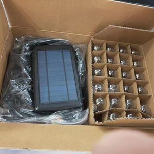 IP65 impermeable S14 LED Festoon Cadena de luz solar 10m bombilla reemplazable para decoración de jardín de Patio comercial-para San Valentín - Product Image 5