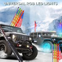 Fouet Lumineux LED RGB en Spirale pour Can-Am Maverick X3 RZR, Accessoire Buggy et Pièce Détachée, pour VTT UTV Polaris