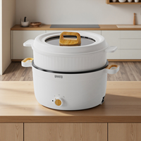 Meilleur prix d'usine, multicuiseur électrique de grande capacité 4L pour usage familial avec cuiseur vapeur, design unique avec brevets, protection contre la surchauffe