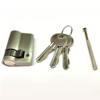 Cylindre de serrure de porte de sécurité de haute qualité, fabriqué en laiton par une usine OEM, norme européenne 40 mm, avec entraxe de 60 mm et 3 clés