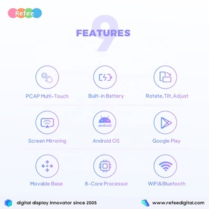 21.5/24/27/32 אינץ 'אלחוטי חכם טלוויזיה נייד צג אנדרואיד עם מובנה 10h סוללה מסך חיי מסך מגע rererereעמלות <span class=keywords><strong>lcd</strong></span> - Product Image 3