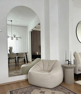 <span class=keywords><strong>Miroir</strong></span> mural arqué sans cadre de taille personnalisable, <span class=keywords><strong>miroir</strong></span> mural pour le salon, la salle de dressing - Product Image 1