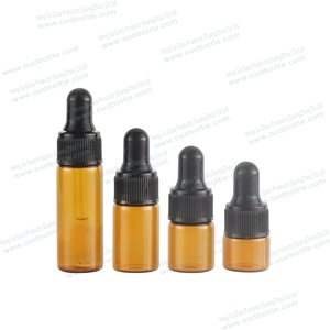 1ml 2ml 유리 병 에센셜 오일 샘플 테스트 병 시험판 세트 마개가 달린 앰버 유리 병 - Product Image 4