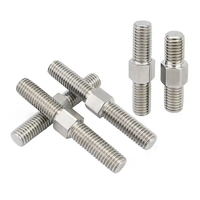 Zinc Plated Carbon Steel & SS304 SS316 Double End Stud Bolt ASTM A193 B7 M8-M20 Thread Stud Rod for Heavy Construction