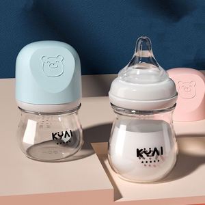 Baby Bottle New Portable Baby Bottle Special 80/160Ml <strong>Newborn</strong> Wide Caliber Wide Mouth Glass Bottle - Product Image 1