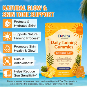 Skin <b>Tanning</b> Gummies for Fast <b>Tanning</b> Results with Mixed Berry Flavor High Quality Wellness <b>Solution</b> GMP Certified Factory - Product Image 3