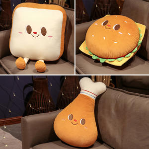 Mainan mewah kustom Burger mainan boneka hewan mainan bayi hadiah ulang tahun bantal tempat tidur mainan tidur - Product Image 3