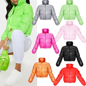 Best Selling Women Bubble <strong>Jacket</strong> Reflective <strong>Cropped</strong> <strong>Jacket</strong> Thick <strong>Puffer</strong> Padded Quilted Coat High Neck <strong>Puffer</strong> <strong>Jacket</strong> Coats - Product Image 3