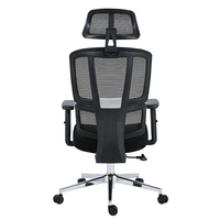Chaise de bureau ergonomique professionnelle en maille avec appui-tête réglable, dossier haut, pivotante, pour le bureau à domicile