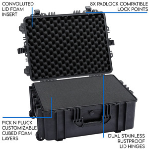 Échantillon gratuit Usine Vente en gros Boîtier PP étanche IP67 avec mousse EVA Personnalisable OEM et ODM Support Boîtier en plastique dur - Product Image 2