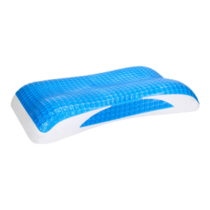 Summer <b>Cool</b> Aqua Gel Therapy Pillow 200TC Solid Pattern Wave Shape Memory Foam Headrest Neck Sleeping <b>Pad</b> Customizable GEL01 Mem - Product Image 2