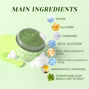 Mascarilla Facial de Arcilla con Rosa, Cúrcuma, Aguacate y Té Verde para Limpieza Profunda, Control de Grasa y Reducción de Poros - Product Image 3