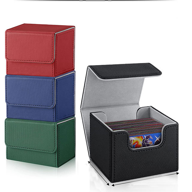 In Stock LM Velvet Yugioh TCG 100 Card Deck Box with Magnets Closure and 17 Colors for Card Games
