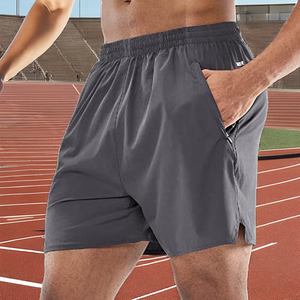 Pantalones Cortos Deportivos para Hombre, de 5 Pulgadas, Ecológicos, de Lona Teñida Lisa, de Secado Rápido, Cintura Media, Estilo Deportivo, Transpirables, para Entrenamiento Físico - Product Image 2