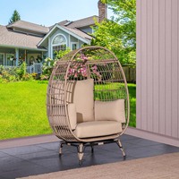Chaise à œufs en rotin, mobilier d'extérieur, de balcon, patio, jardin, 1 pièce